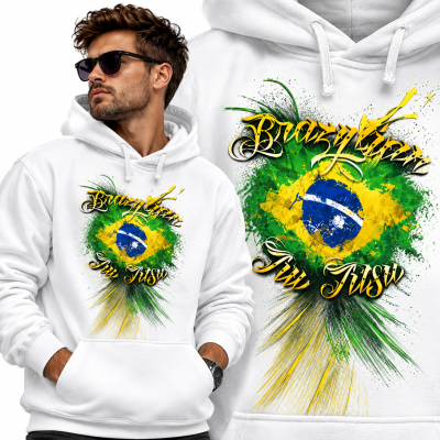 BLUZA Z KAPTUREM SPORTY WALKI  BRAZILIAN